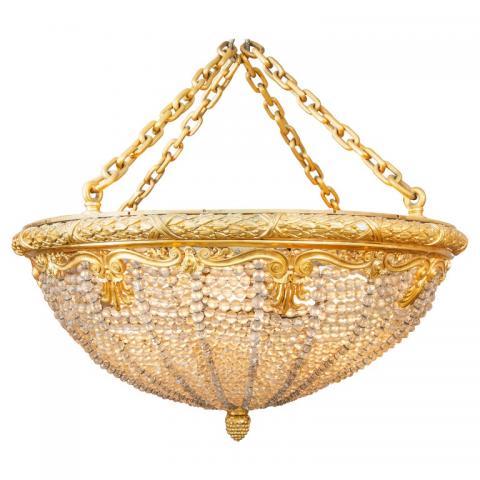 19th_Century_French_Empire_Crystal_and_Gilt_Bronze_Chandelier
