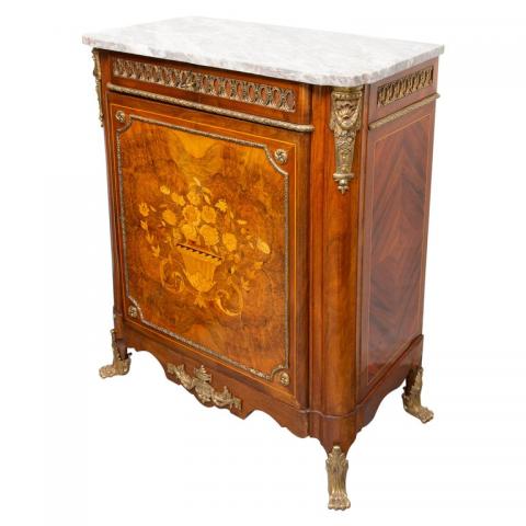 19th_Century_French_Marquetry_Cabinet_with_Marble_Top