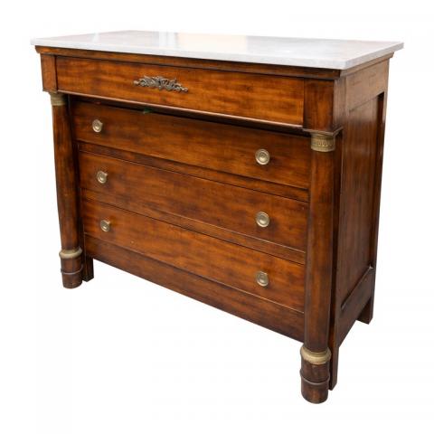 French_Empire_Style_Mahogany_Commode_with_Marble_Top